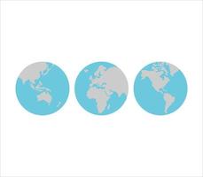 Set of transparent globes of Earth vector