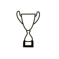 doodle de ligne organique dessiné à la main de championnat de sport de récompense png