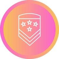 icono de vector de insignia militar