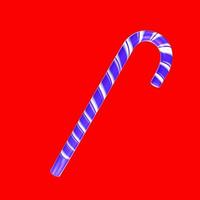 christmas cane isolated on background photo