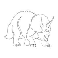 Black rhinoceros line art drawing style, the black rhinoceros sketch black linear isolated on white background, the best black rhinoceros line art vector illustration