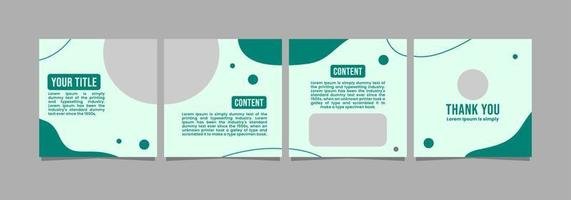 microblog or carousel post creative template for instagram. social media post template with green theme vector