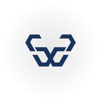 Abstract initial letter SG or GS logo in blue color isolated in white background applied for diamond manufacturing company logo also suitable for the brands or companies have initial name GS or SG. vector