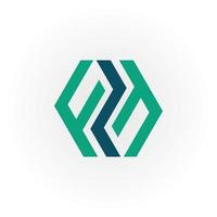 logotipo de la letra inicial abstracta f o ff en color verde aislado en fondo blanco aplicado para el logotipo de planificación financiera también adecuado para las marcas o empresas que tienen el nombre inicial ff o f. vector