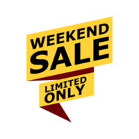 Sale banner set, special offer tag collection. Weekend hot deal badge template, this weekend only sale icon. png