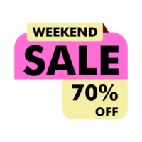 Sale banner set, special offer tag collection. Weekend hot deal badge template, this weekend only sale icon. png