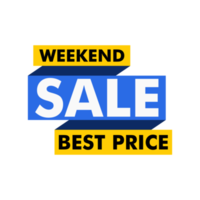 Sale banner set, special offer tag. Weekend hot deal badge template, this weekend only sale icon. png