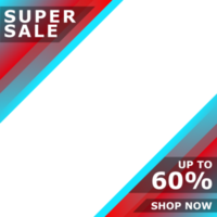 super sale flyer oder social media banner template design hintergrund. Sonderangebot-Banner zum Saisonende. Mega-Sale-Rabatt png