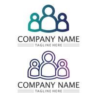 People Icon work group Vector  logo illustration design