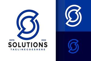 Letter S Solution Logo Design Vector Illustration Template