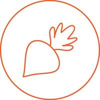 Beautiful Beet Line Vector Icon