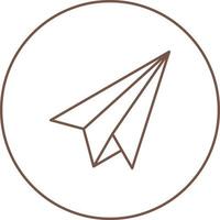 Beautiful Paper Airplane Line Vector Icon
