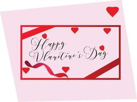 Happy Valentine's Day Design in a romantic background vector