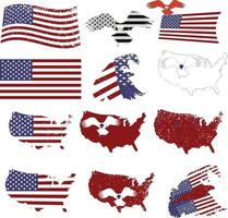 USA Flag design  editable vector file and new concept idea.