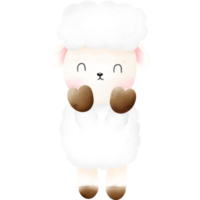 ilustração de ovelhas fofas png