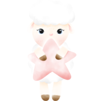 illustration de mouton mignon png