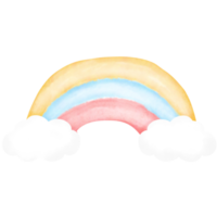 linda ilustración de arco iris png