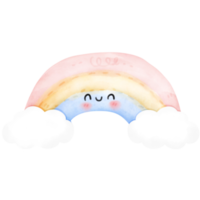 süße Regenbogenillustration png