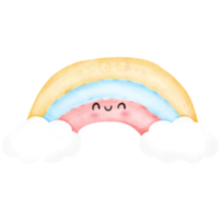 süße Regenbogenillustration png