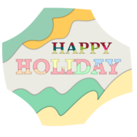 contento vacanza papercut png