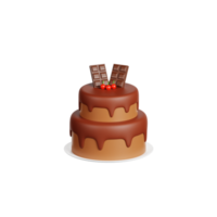 illustration 3d de gâteau png