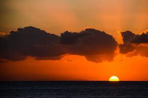 Ocean view during sunset photo