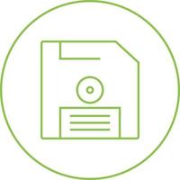 Beautiful Diskette Line Vector Icon