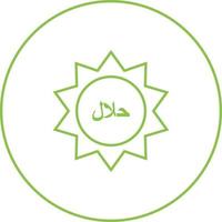 Beautiful Halal Tag Line Vector Icon