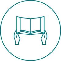 Beautiful Reading Book  Line Vector Icon