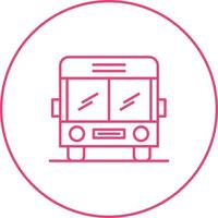 Beautiful School Bus Line Vector Icon