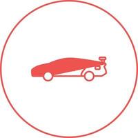 hermoso icono de vector de línea de coche deportivo