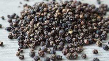 Peppercorns from a black pepper plant Piper nigrum video