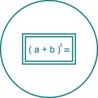 hermoso icono de vector de línea de fórmula