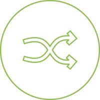 Beautiful Shuffle Line Vector Icon