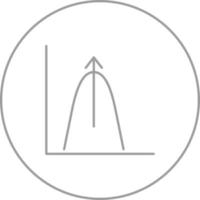 Beautiful Bell shaped graph line Vector Icon