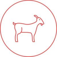 Beautiful Goat Line Vector Icon