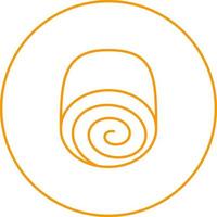 Beautiful Swiss roll Line Vector Icon