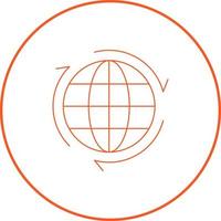 Beautiful Globe  line icon vector