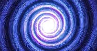 abstraktes Animationsbewegungsdesign mit einem wunderschönen hellblau leuchtenden elektrischen magischen Weltraumtunnel oder Trichter in hochauflösendem 4k-Hintergrund video