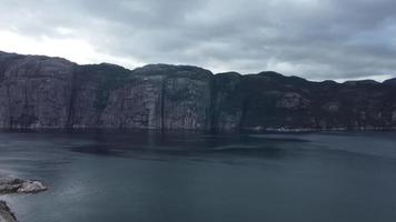 Mountainous landscape and fjord, Norway video