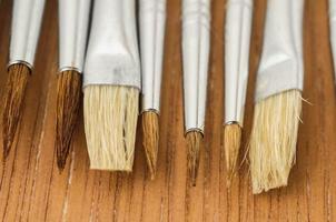 New Wooden Different Paintbrush Texture photo