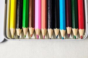 nuevos lápices de colores con textura foto