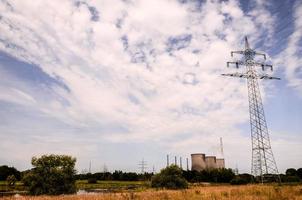 vista del poste de energía foto