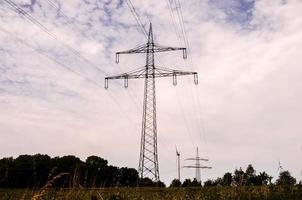 vista del poste de energía foto