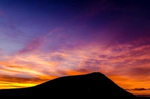 vista del cielo sobre la puesta de sol foto