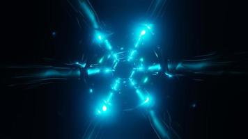 blue shining streams of energy vj loop motion graphic video