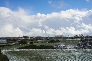 paisaje de la isla de jeju en corea foto