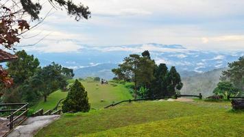 Peak for stunning views of mountains clouds and fog photo