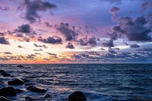 Sunset at beach in Thailand photo