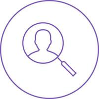Beautiful Search profile vector line icon